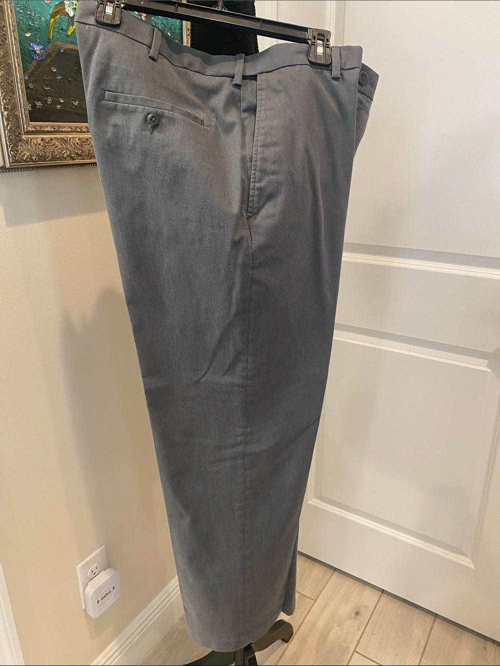 Haggar Gray Straight Dress Pants signatures iron free premium